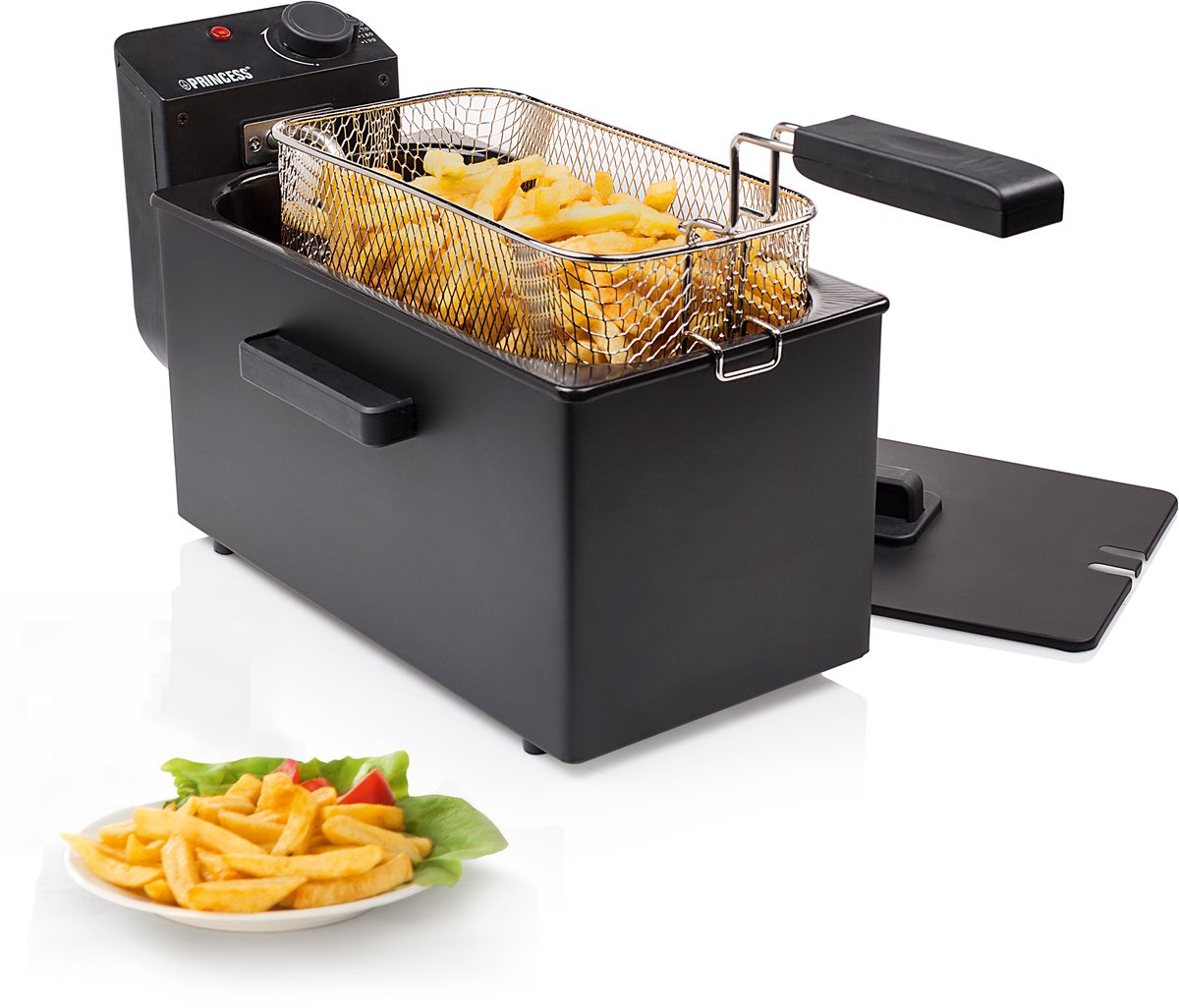 Princess Friteuse - 3 liter - Koude zone - Frituurpan - 2000W - Regelbare thermostaat - Zwart - 182727