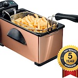 Bestron Frituurpan 3.5 liter - AF370CO - Friteuse 2000W - Kijkvenster - Koper - 5 jaar garantie