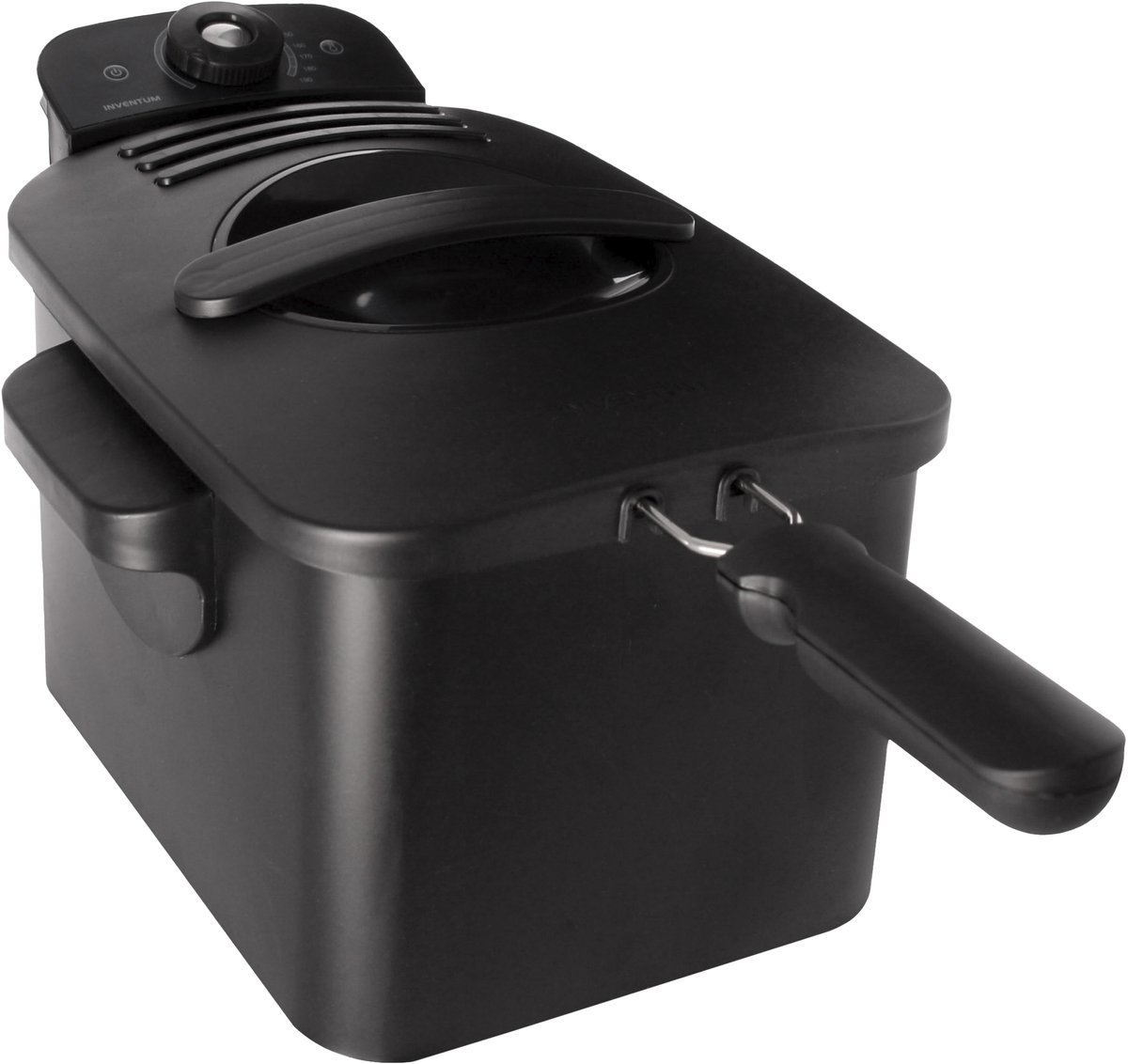 Inventum GF431B Frituurpan - 3L - Max 190 °C - Koude zone - 2200W - Tot 3 personen - Zwart