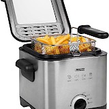 Princess Mini friteuse - 1.5 Liter - Regelbare thermostaat - Geurfilter - Kijkvenster - Compact - Geschikt voor camping - 1000W - 182612 - Geborsteld RVS