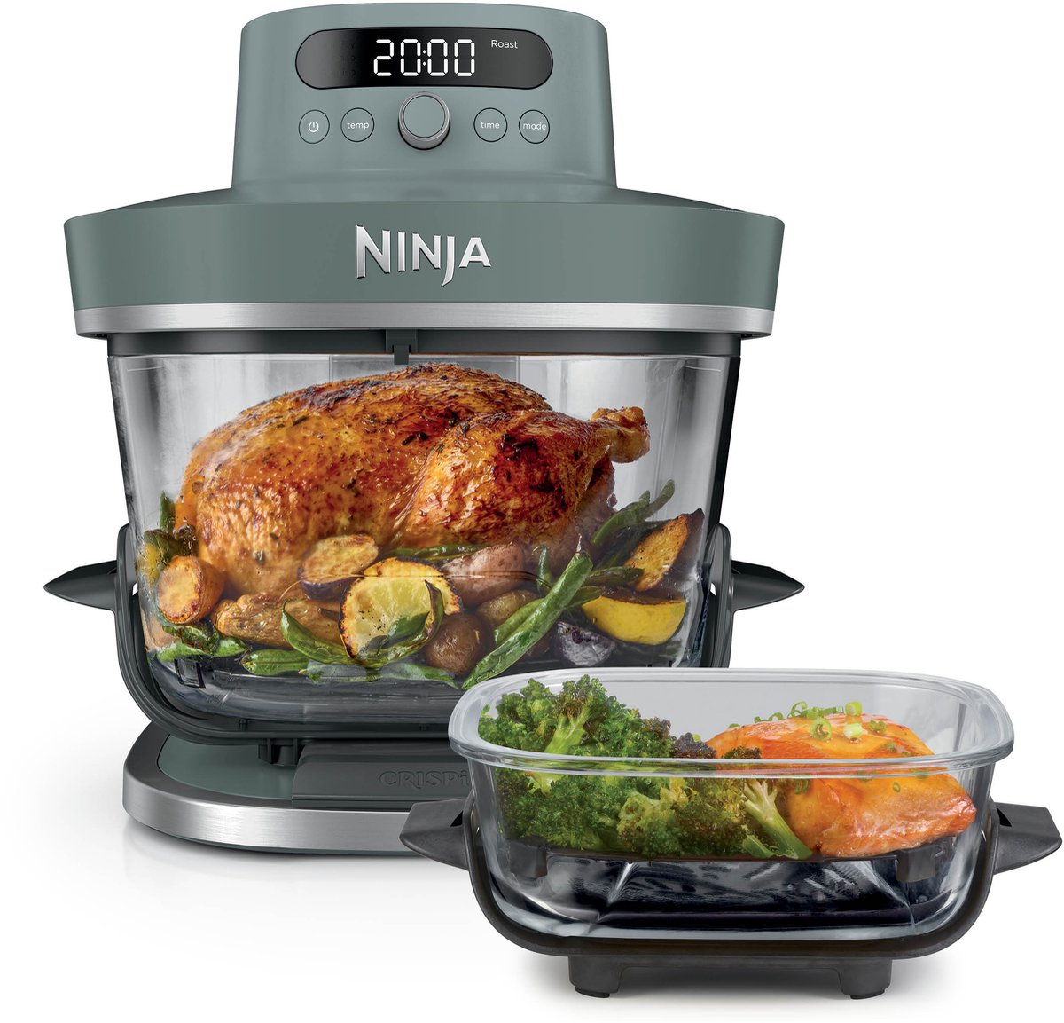 Ninja CRISPi PRO 7-in-1 Glazen Airfryer - AS101EUGY - Grijsgroen